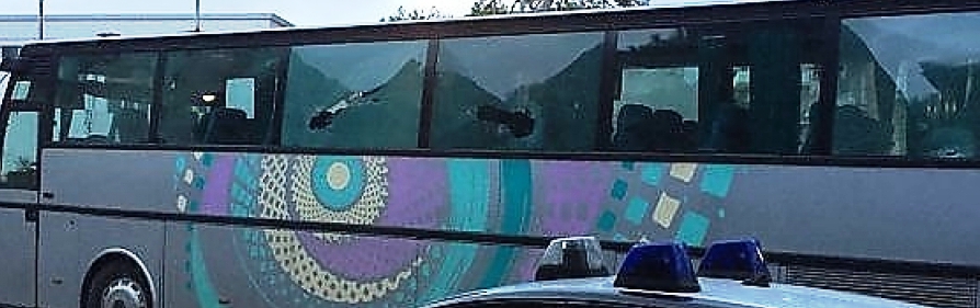 Sassaiola dei tifosi dell’US Vieste contro il bus del Sannicandro di Bari