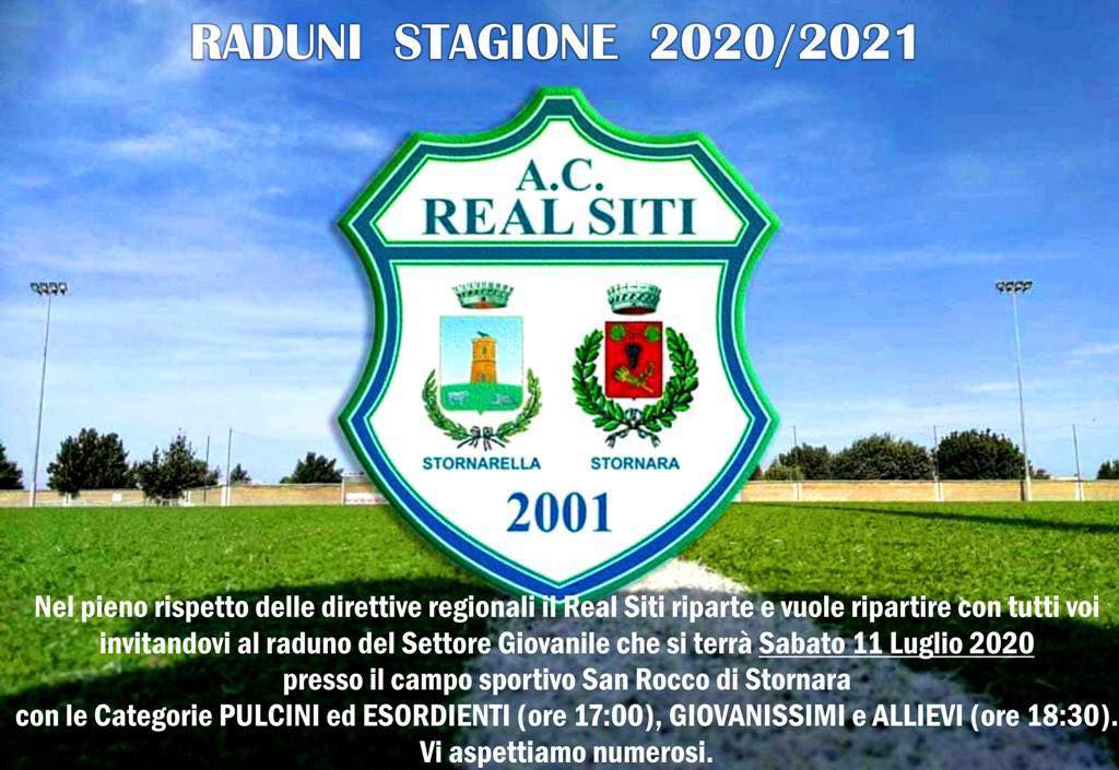 SABATO POMERIGGIO RADUNO DEL REAL SITI PER GIOVANI CALCIATORI