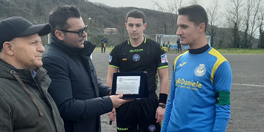 DAL BOVINO UN PREMIO A MICHELE CRISTIANO PER LA SUA CORRETTEZZA SPORTIVA